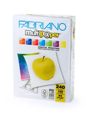 Image of: Fabriano Копирен картон Multipaper, A4, 240 g/m2, гланц, 150 листа